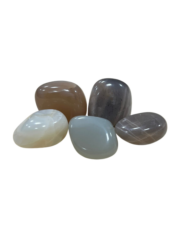 Maansteen multi A 250 gr. edelsteen trommelstenen (mt3)