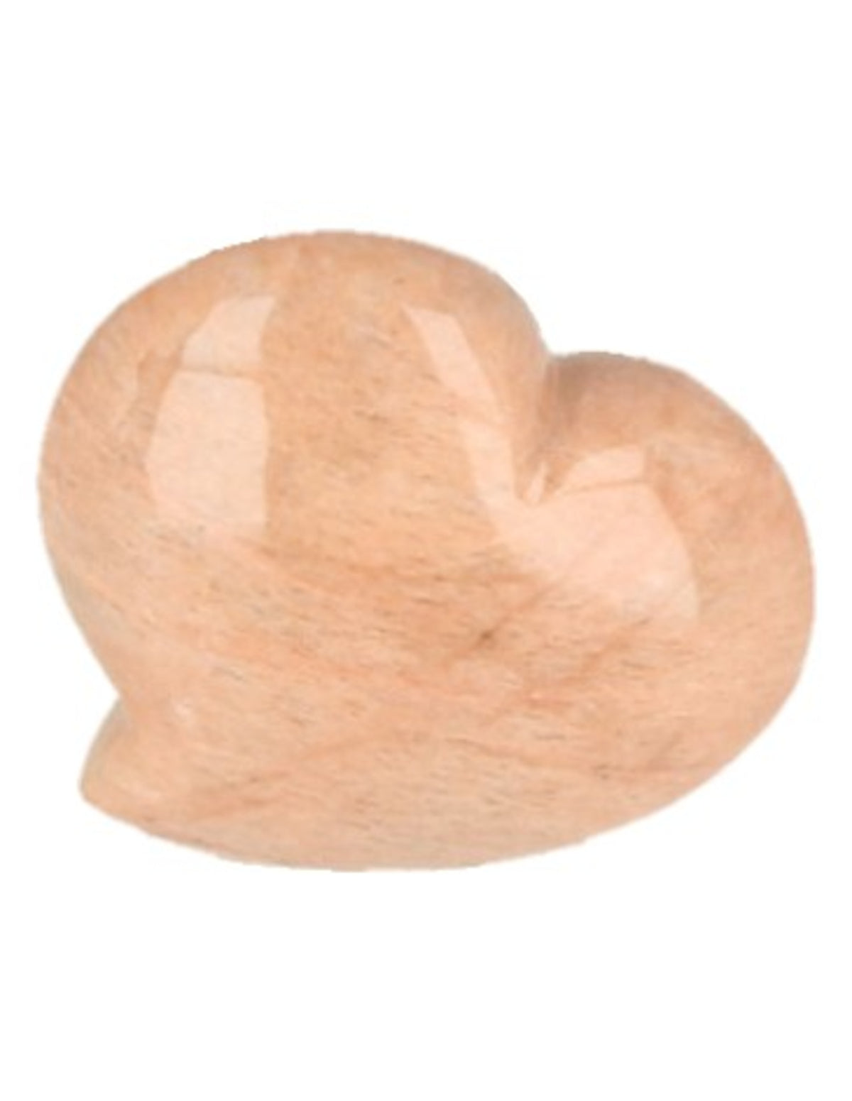 Maansteen oranje edelsteen hart ca. 6-7 cm