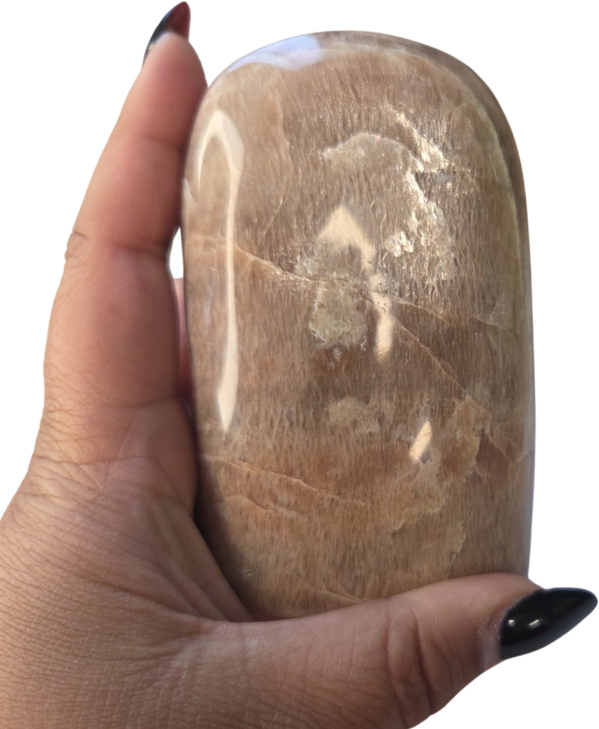 Maansteen oranje sculptuur 600-700 gram