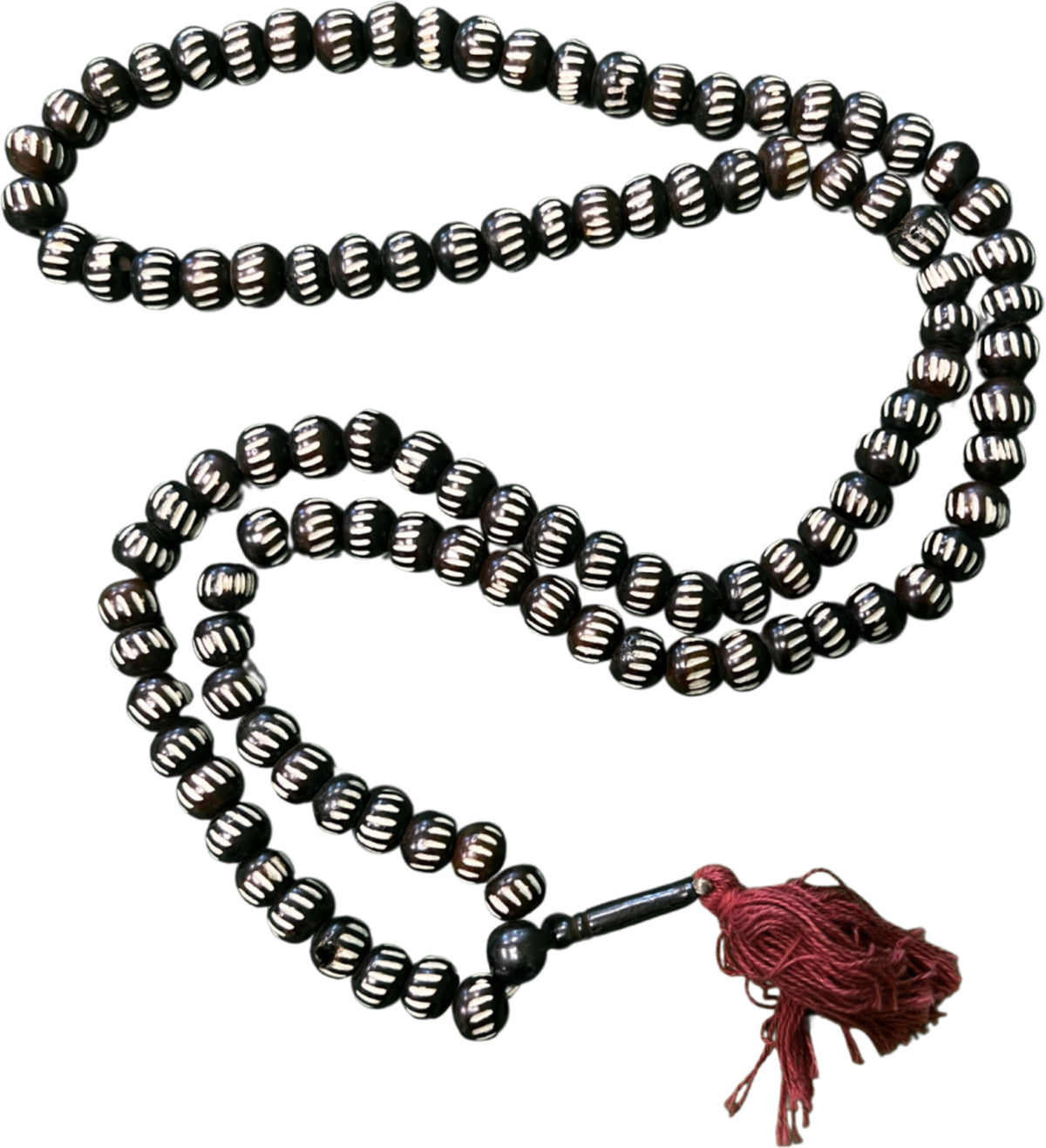 Mala been tweekleurig streepjes 40 cm zwart/wit