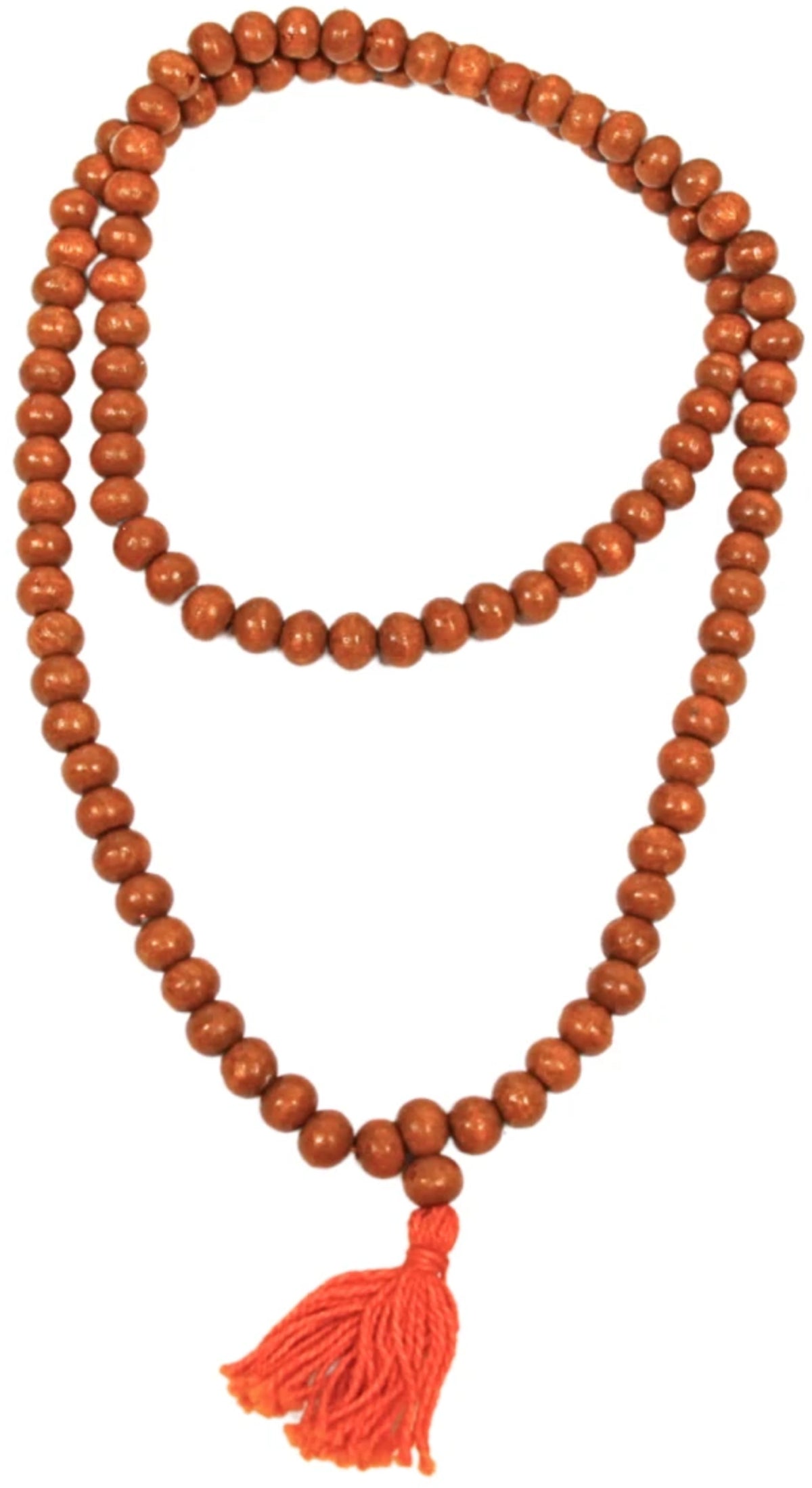 Mala hout bruin 35 cm oranje kwast