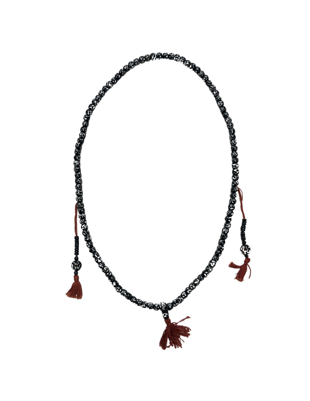 Mala ketting been zwart/wit ohm 35 cm