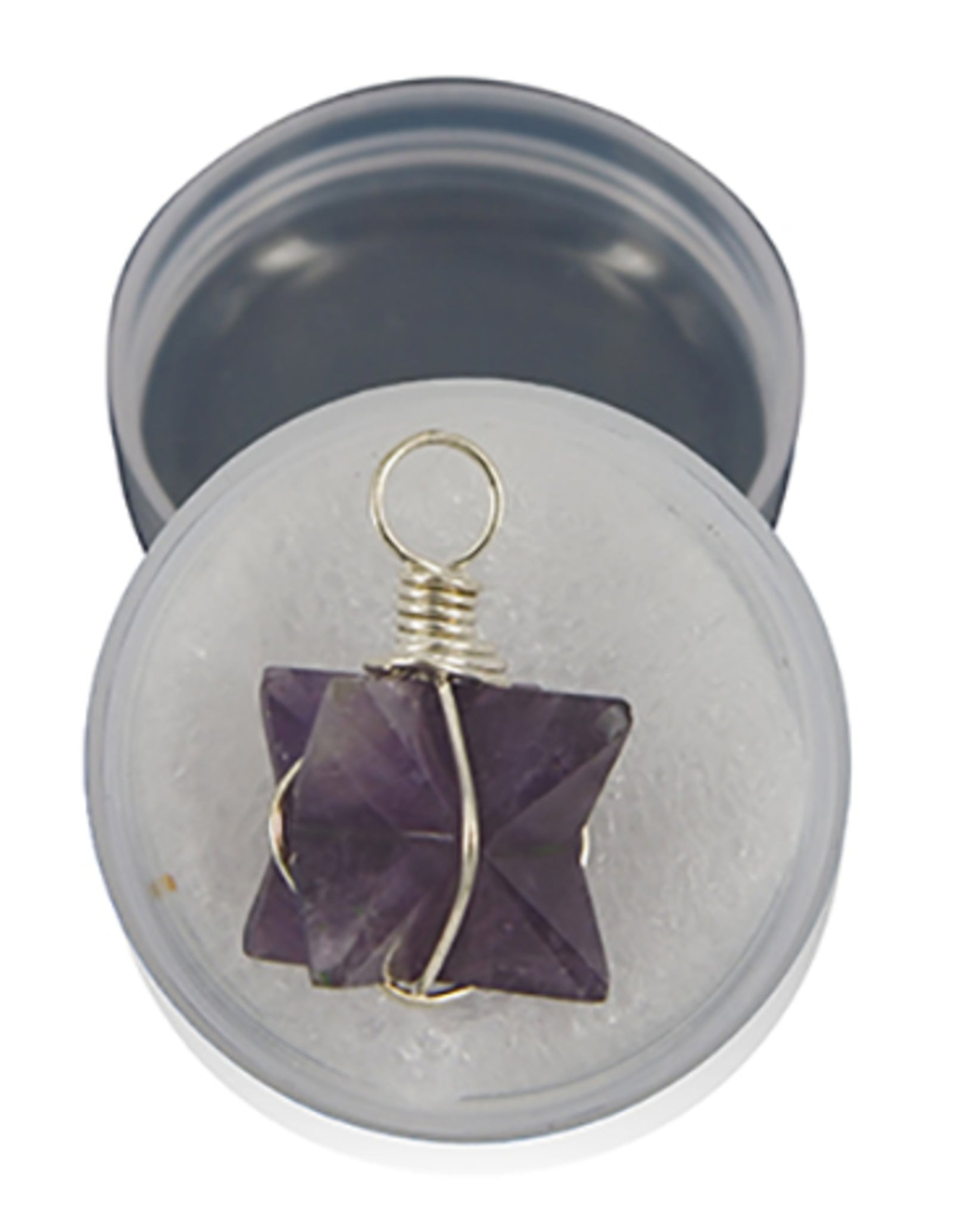 Merkabah hanger in doosje, Amethist