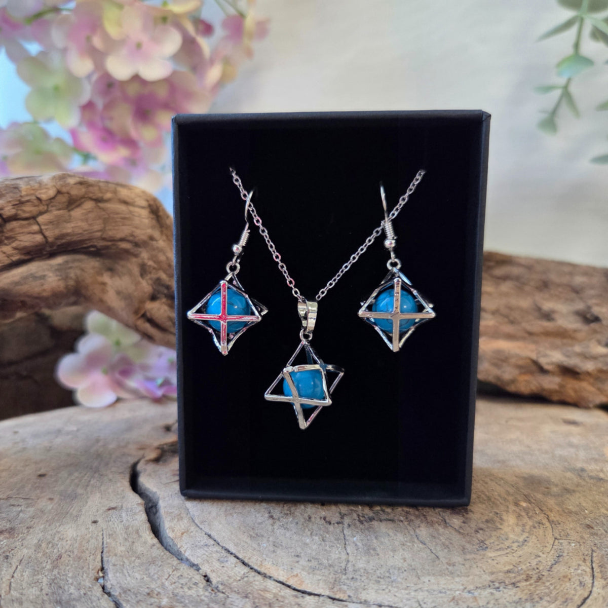 Merkabah sieraden set Howliet blauw (gekleurd)