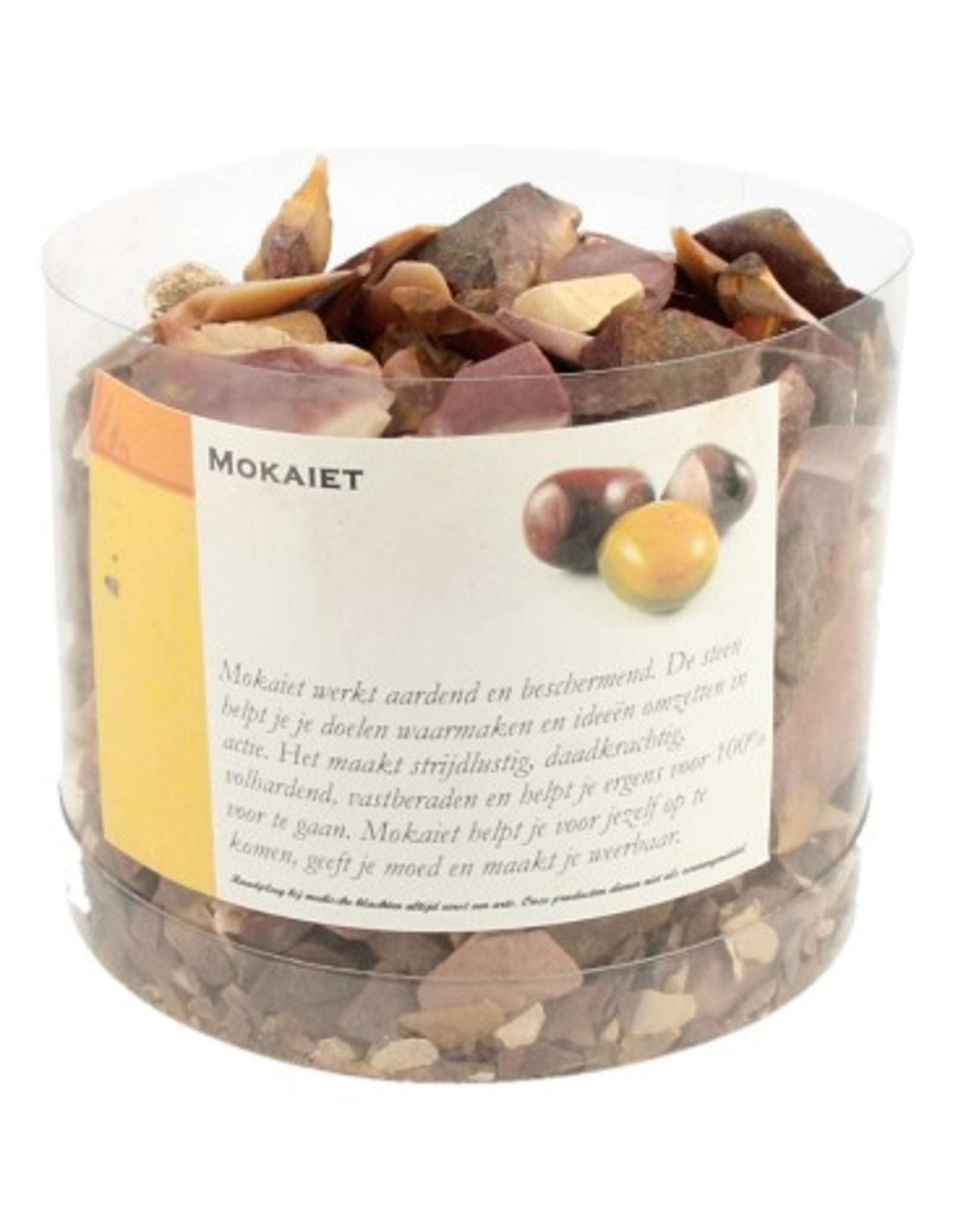 Mokaiet decostenen ruw in koker 700 gr.