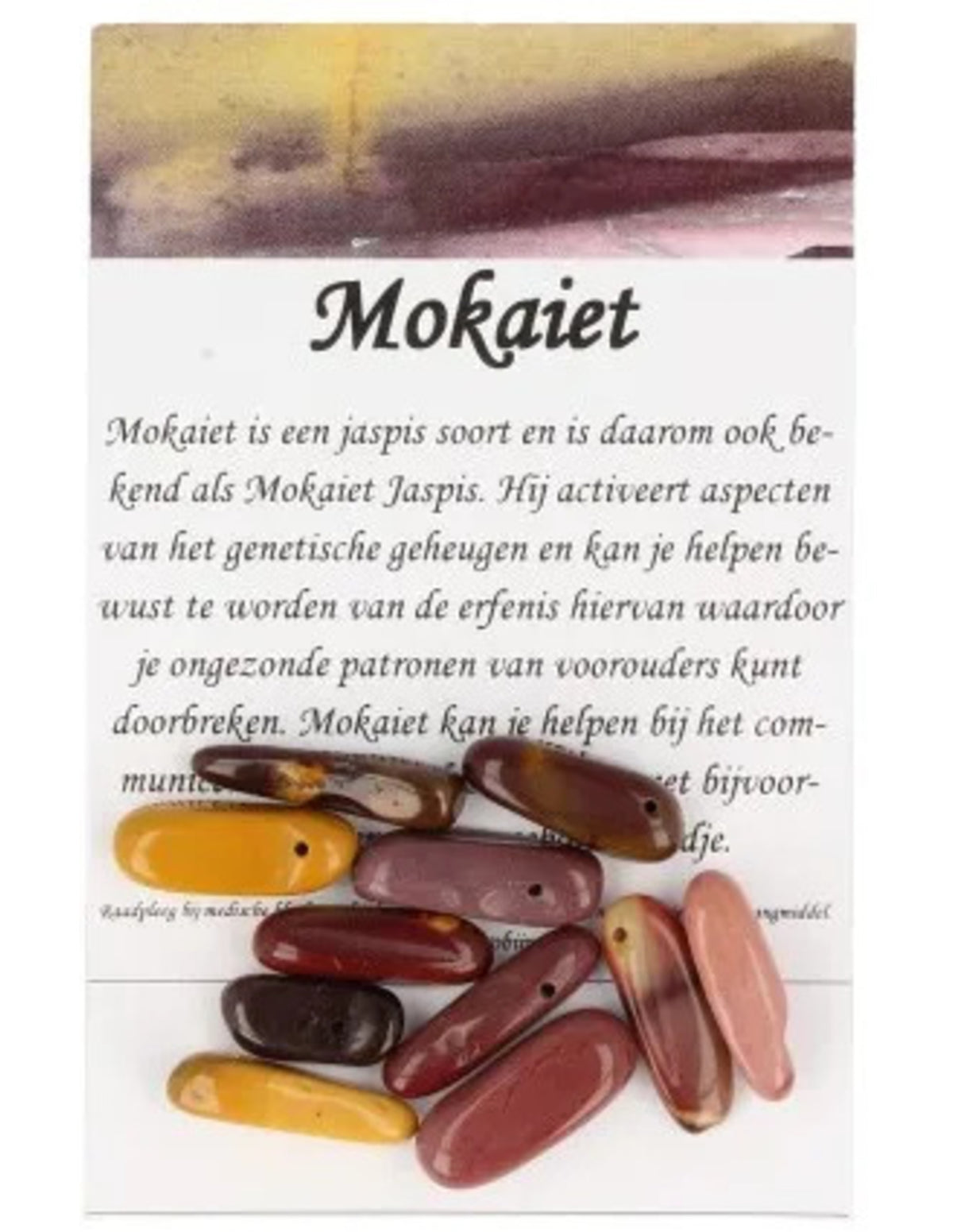 Mokaiet kralen longdrop - 11 st.