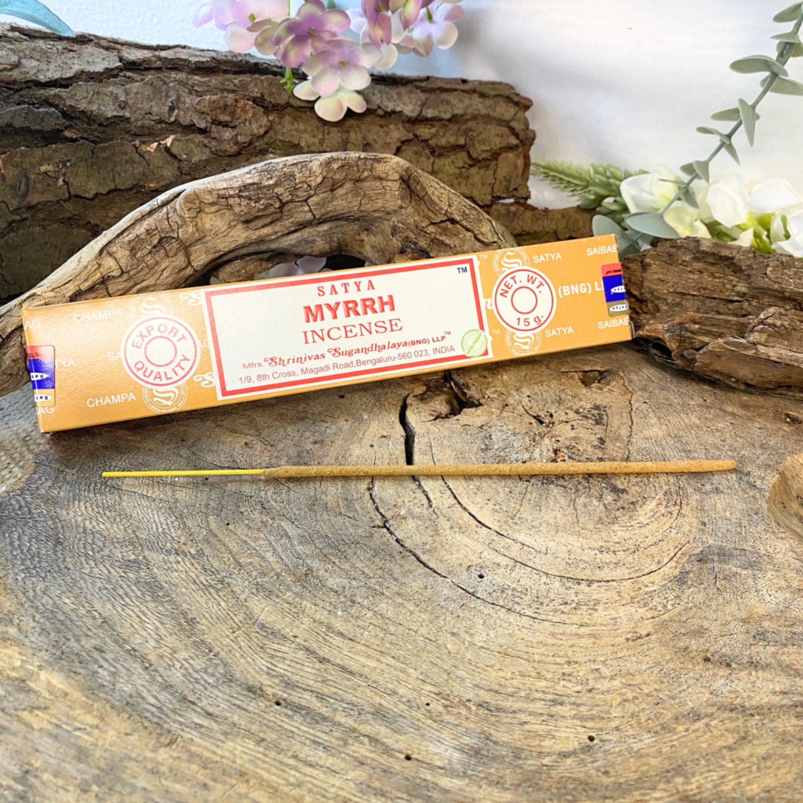 Myrrh wierook stokjes 15 grams Satya
