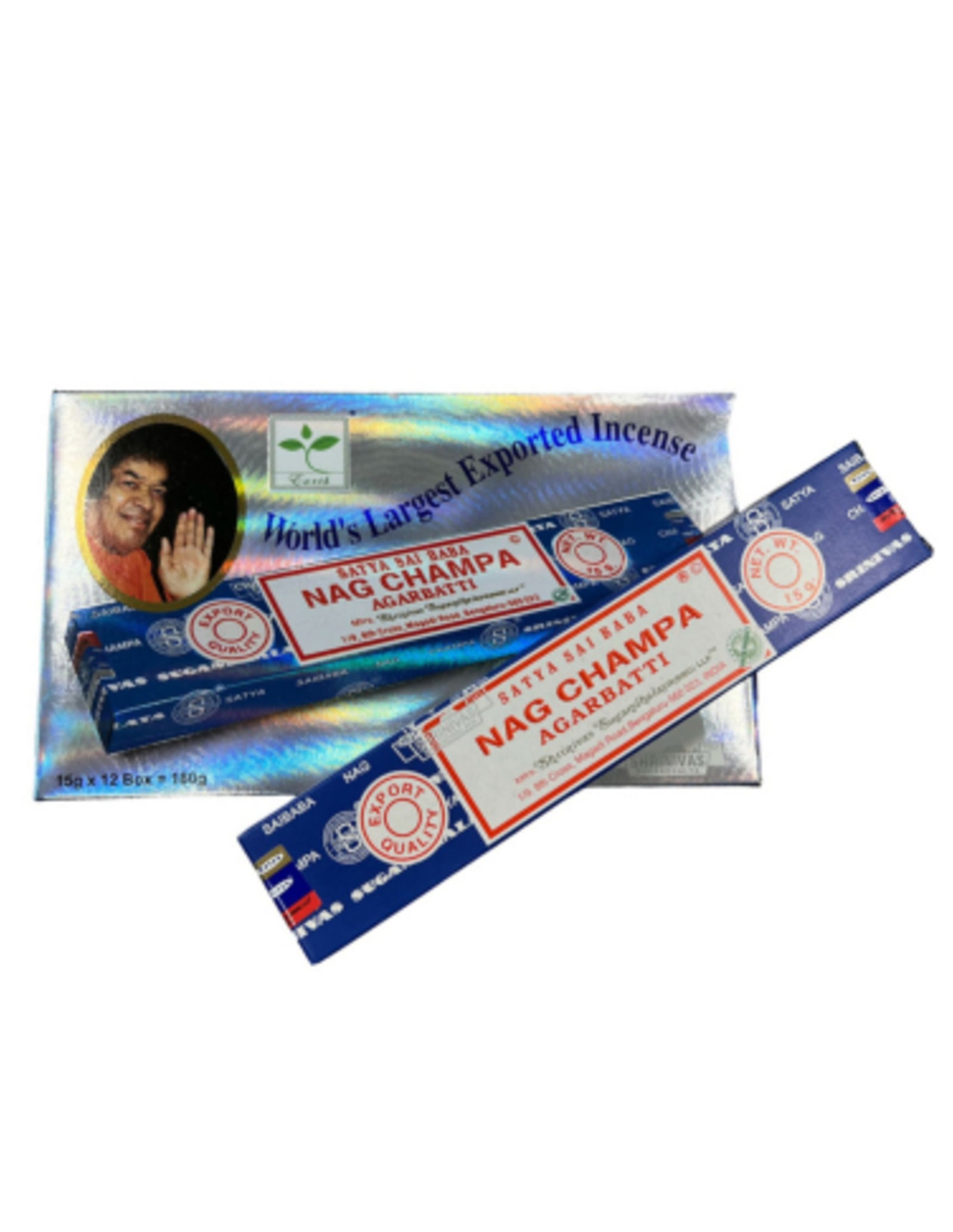 Nag Champa wierook 15 grams Satya - doos van 12 st.