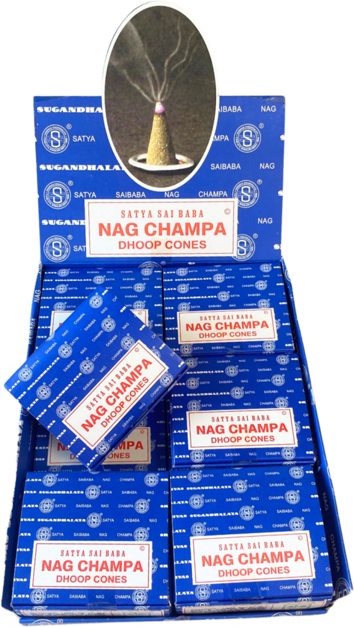 Nag Champa wierook kegels - Satya - doos van 12 st.
