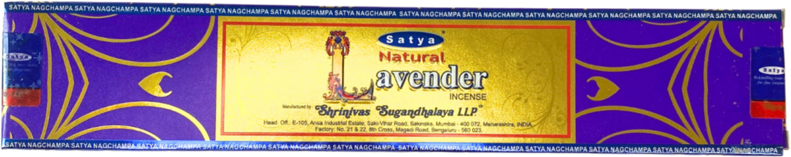 Natural Lavender wierook stokjes 15 grams Satya