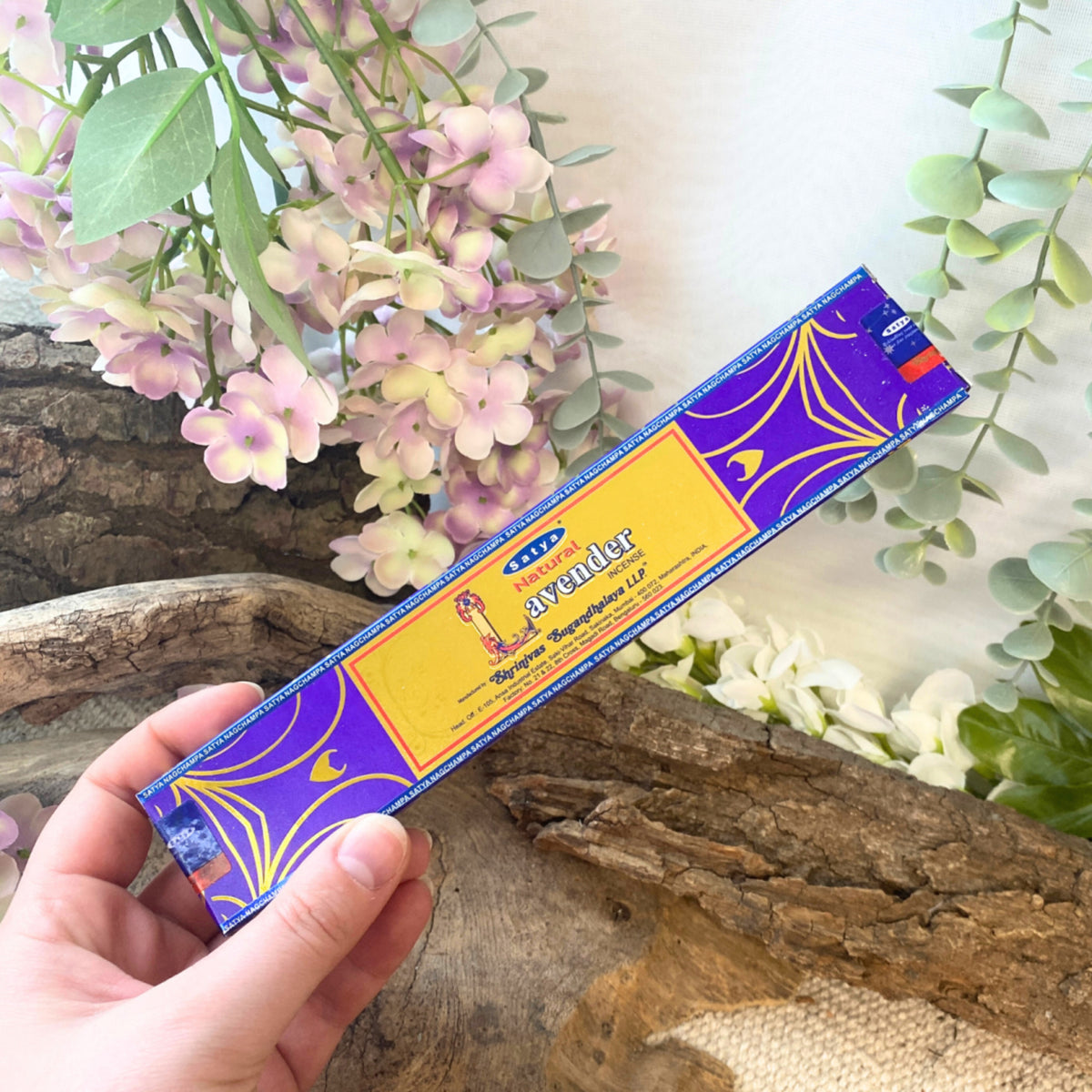 Natural Lavender wierook stokjes 15 grams Satya