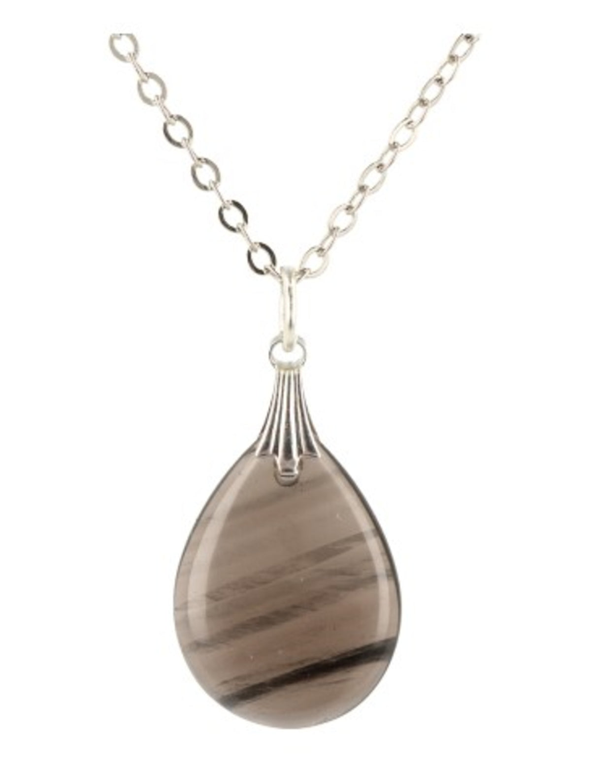 Obsidiaan lamellen edelsteen hanger