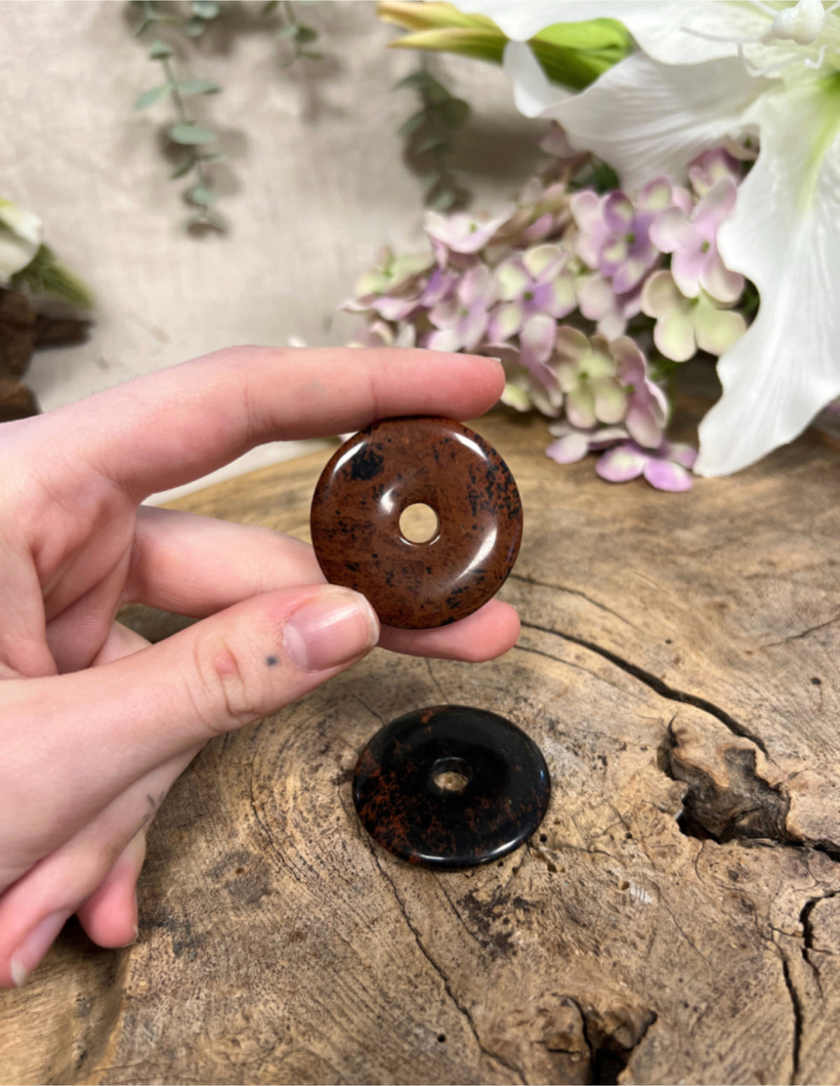Obsidiaan mahonie donut 40 mm