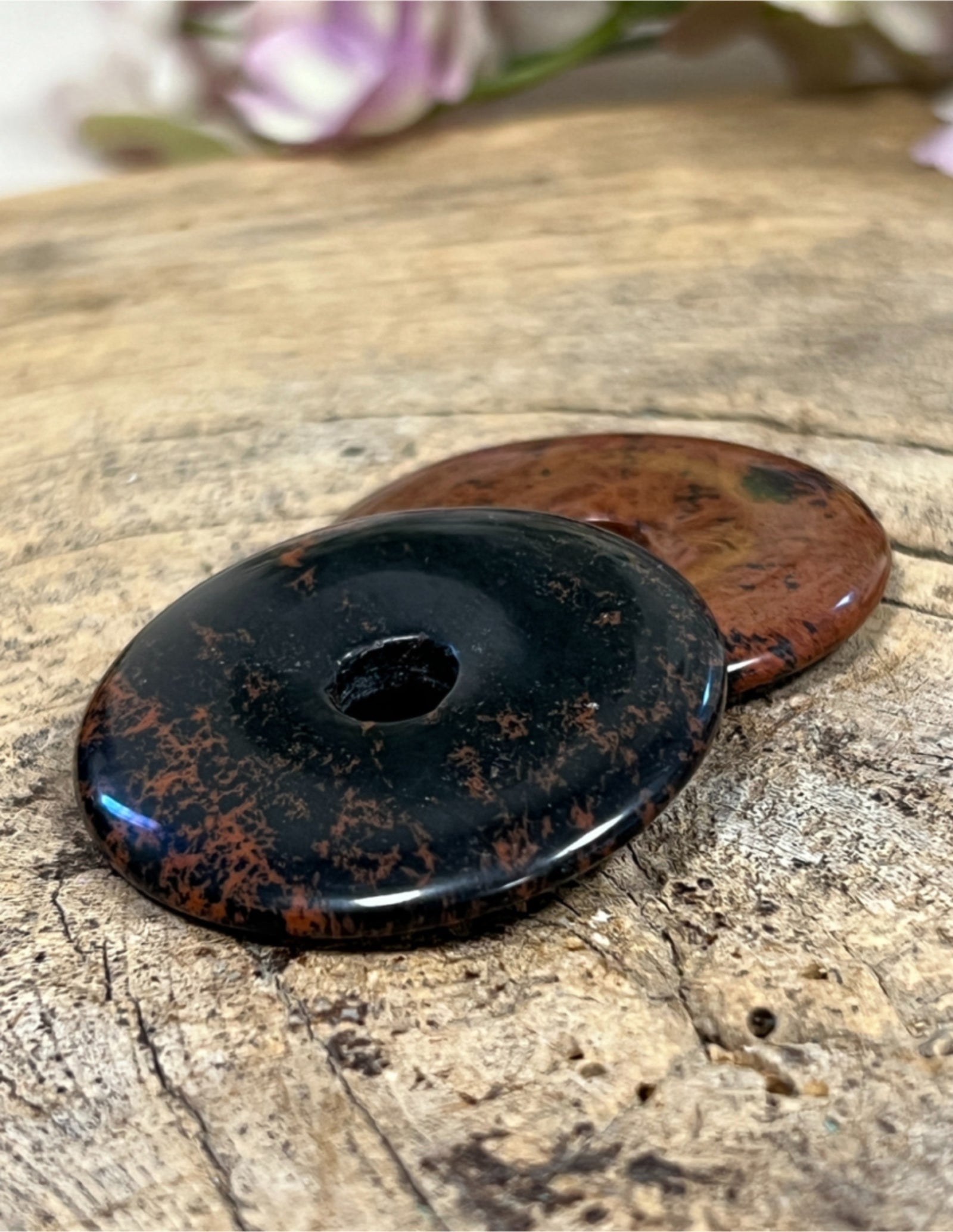 Obsidiaan mahonie donut 40 mm