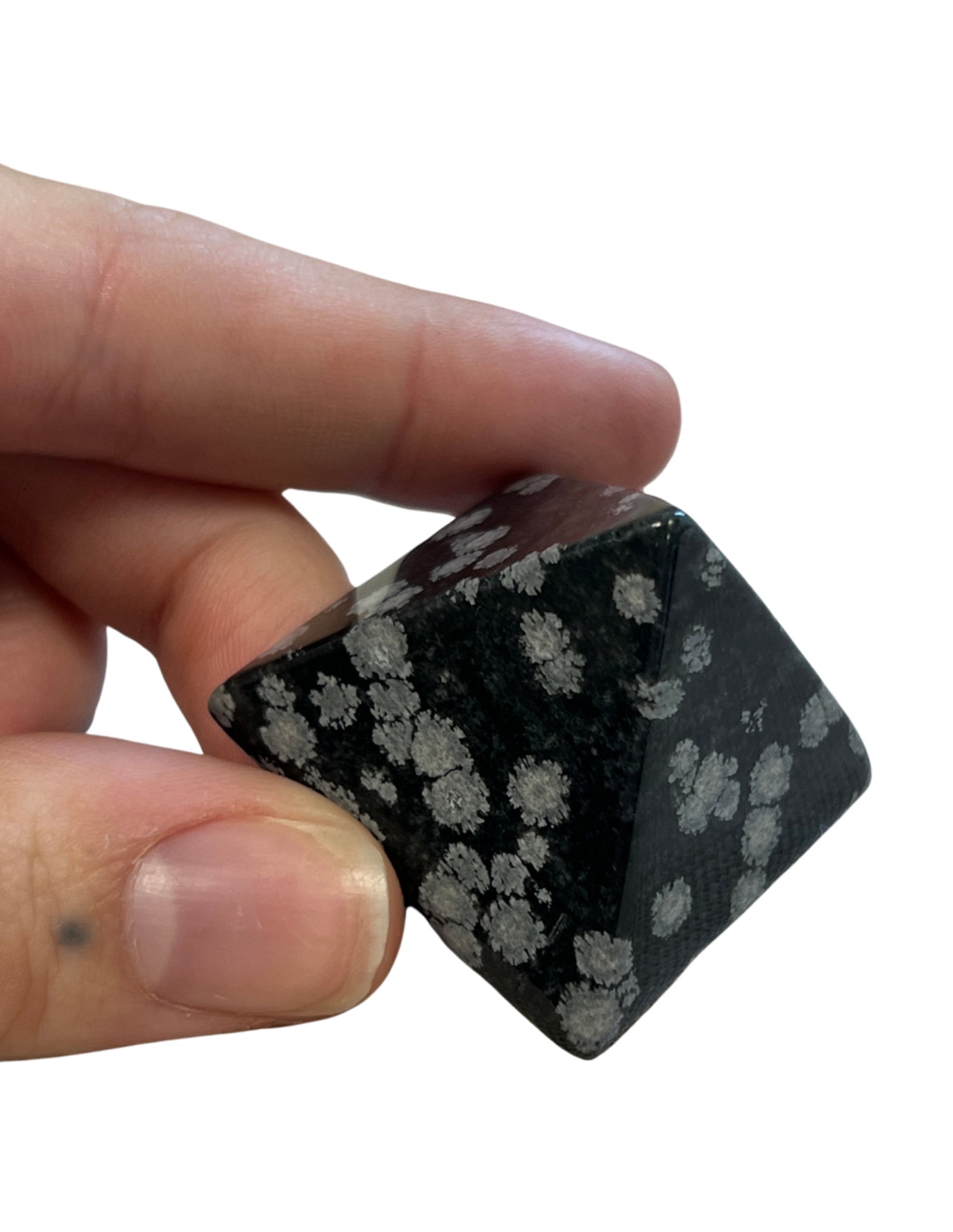 Obsidiaan sneeuwvlok piramide 35 mm