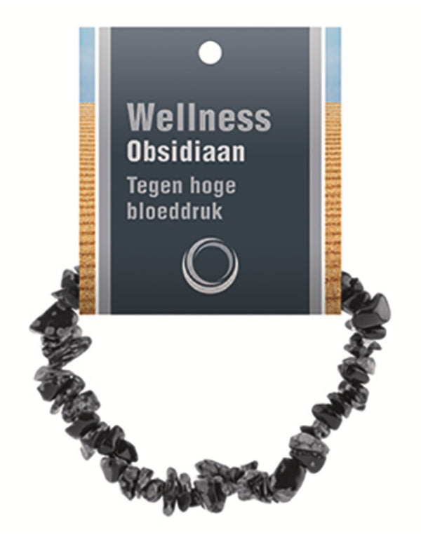 Obsidiaan sneeuwvlok edelsteen splitarmband