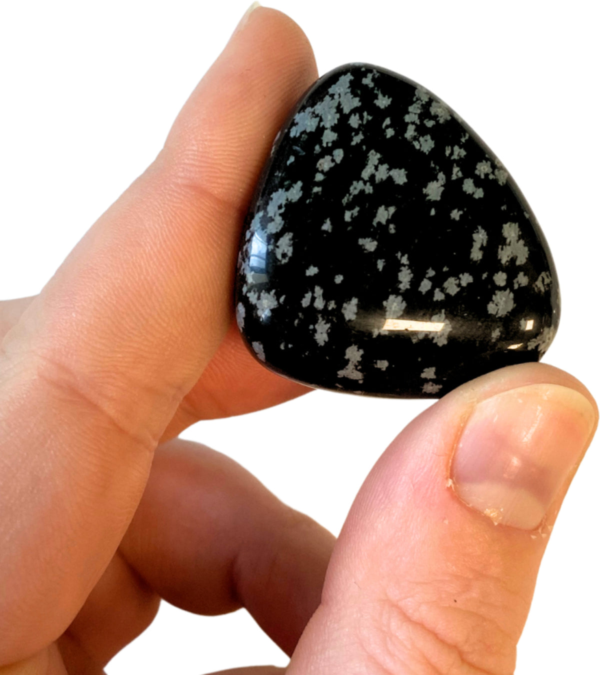 Obsidiaan sneeuwvlok trommelstenen 250 gr. (mt3)