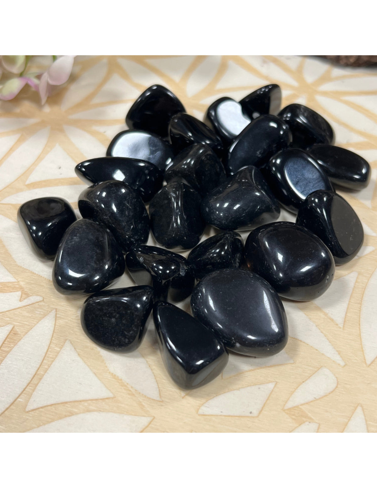 Obsidiaan zilver trommelstenen 250 gr. (mt3)