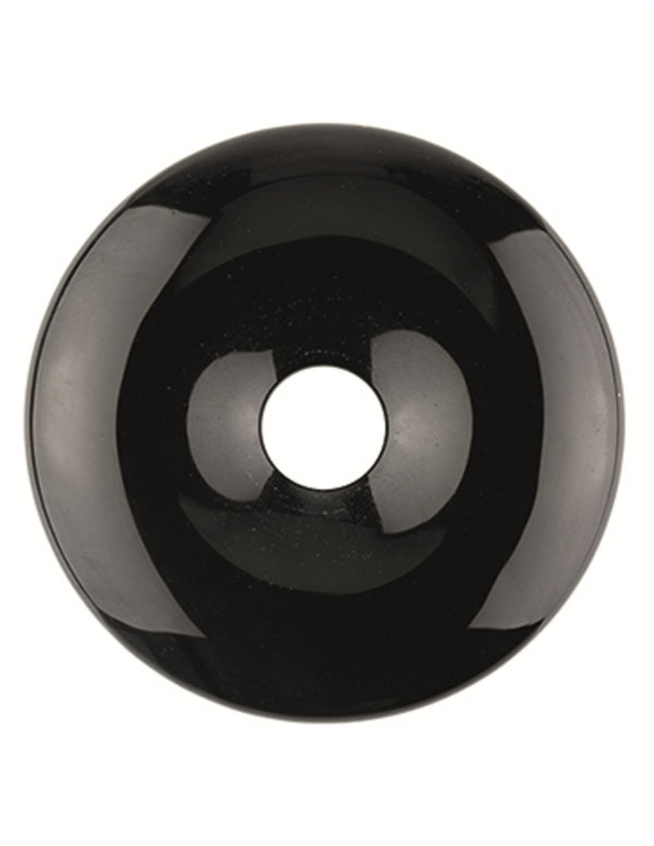 Obsidiaan zwart edelsteen donut 30 mm Hanger