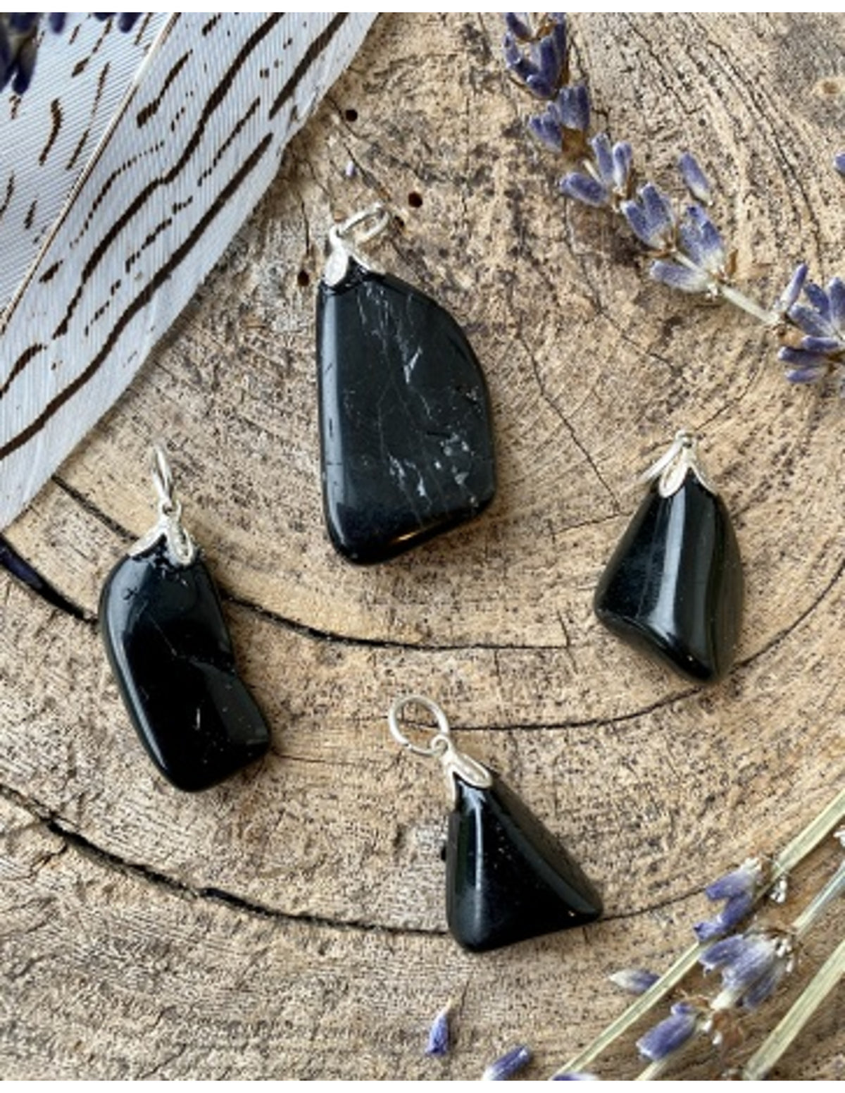 Obsidiaan zwart edelsteen hanger