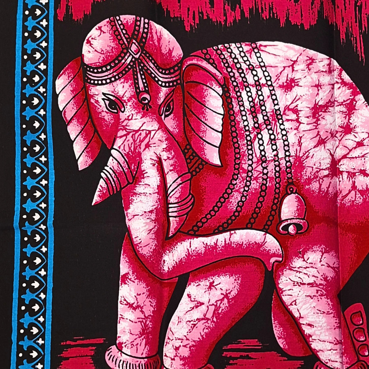 Olifanten Doek - Roze - wandkleed 115cm x 54cm