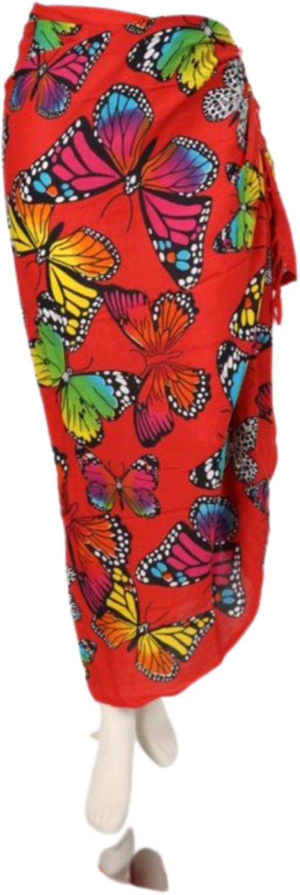 Sarong vlinders - rood