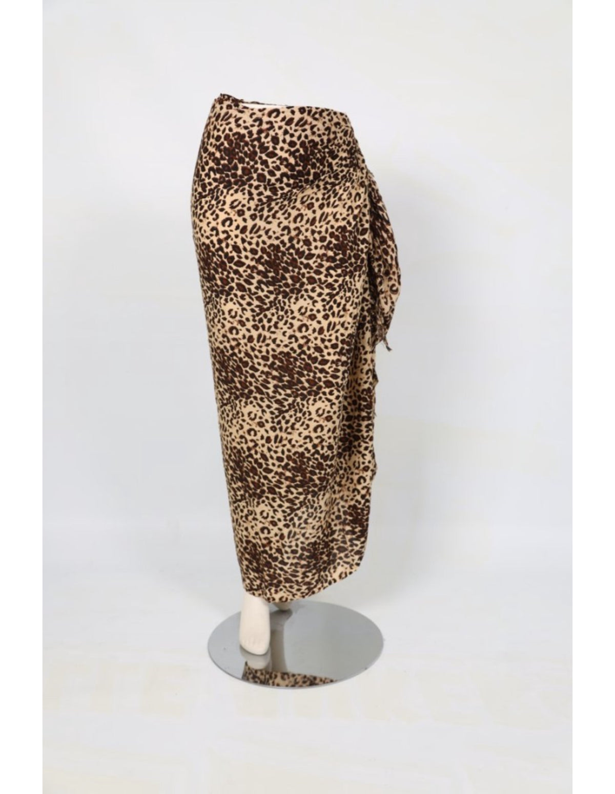 Om Namaste Sarong - 502 - Dierenprint - Luipaard - Beige