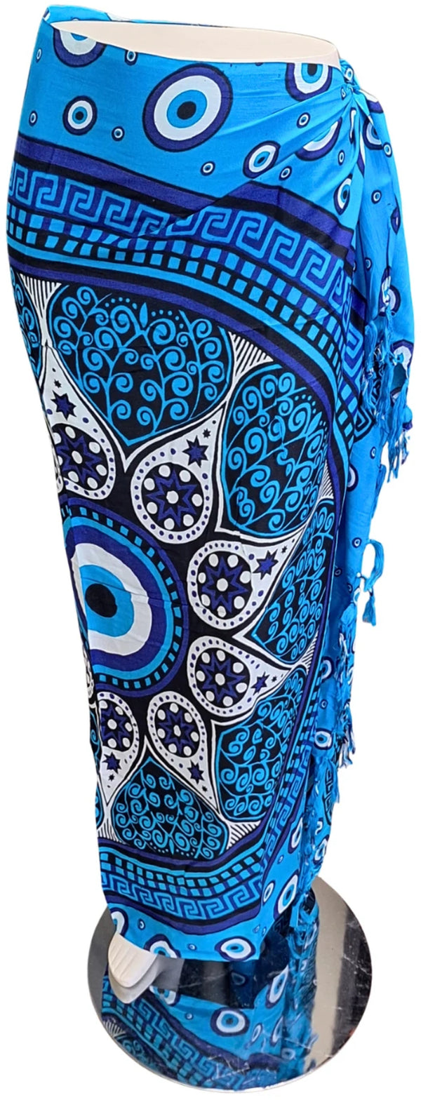 Sarong Blauwe Mandala - Griekse Stijl