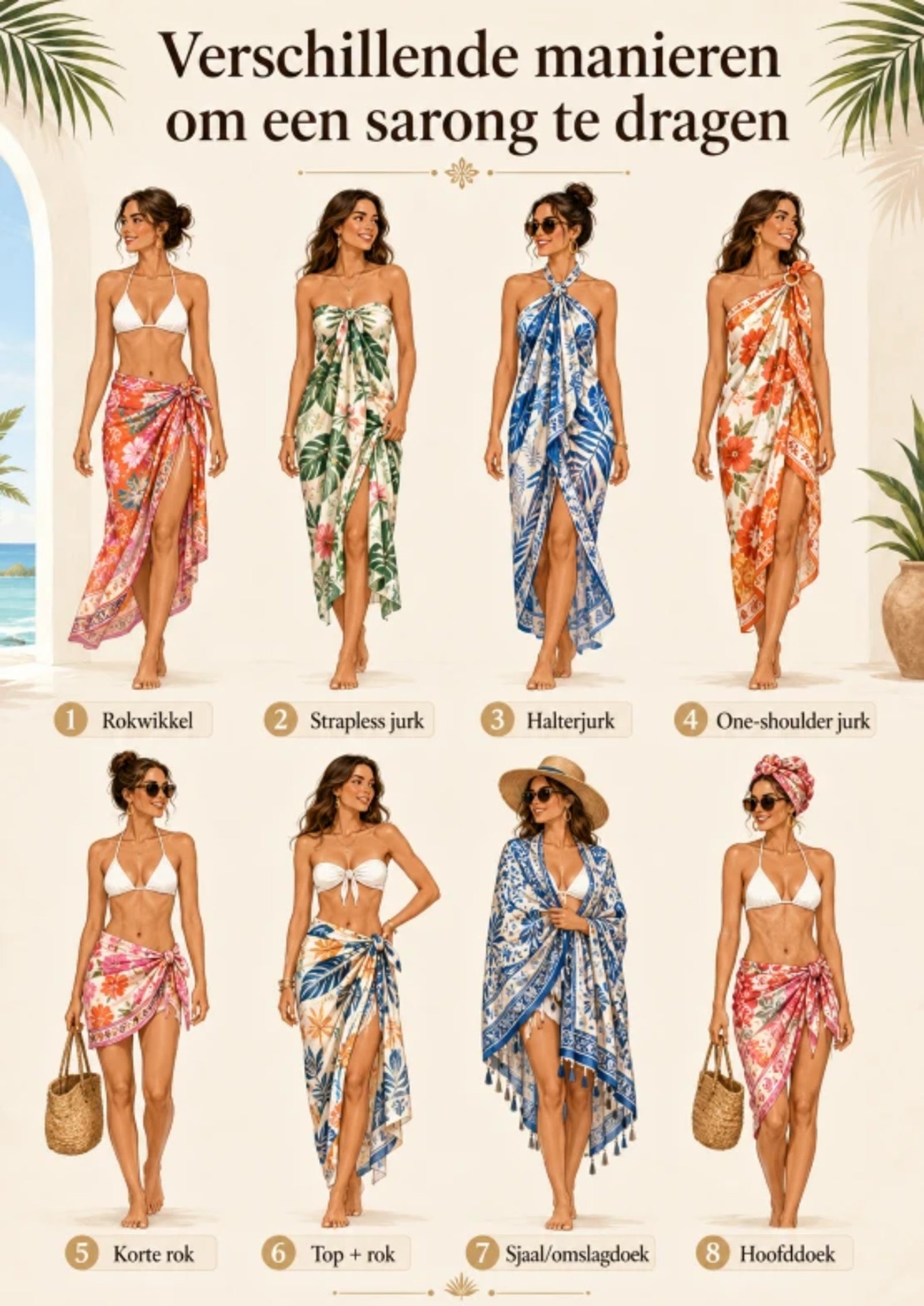Om Namaste Sarong - 504 - Blauwe Mandala - Griekse Stijl
