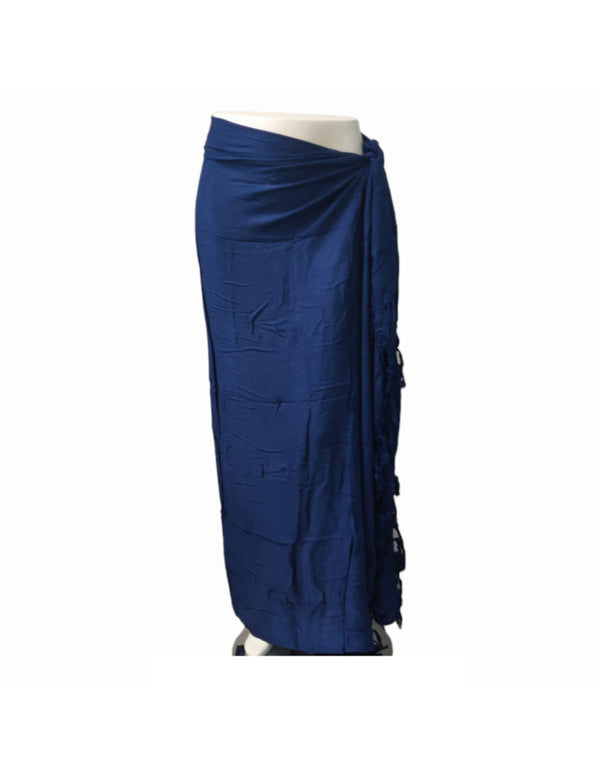 Sarong Blauw effen
