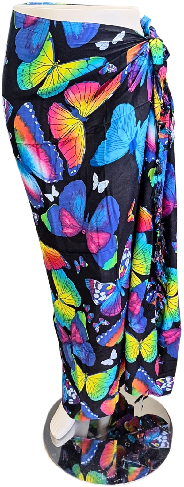 Sarong Vlinders op zwart