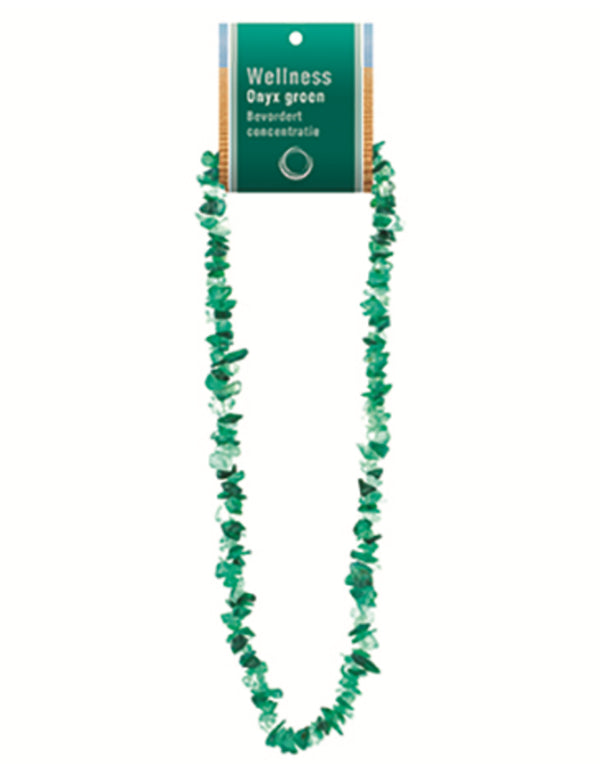 Onyx groen edelsteen splitketting