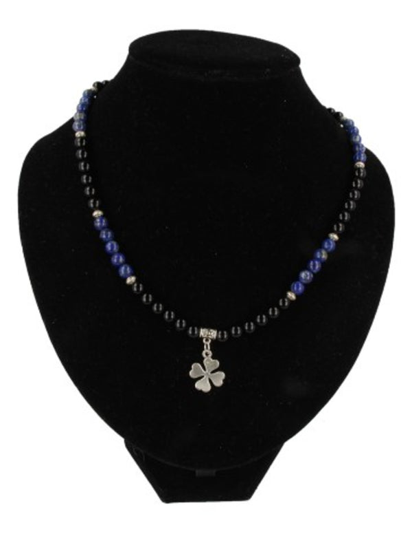 Onyx / Lapis Lazuli edelsteen ketting mannen