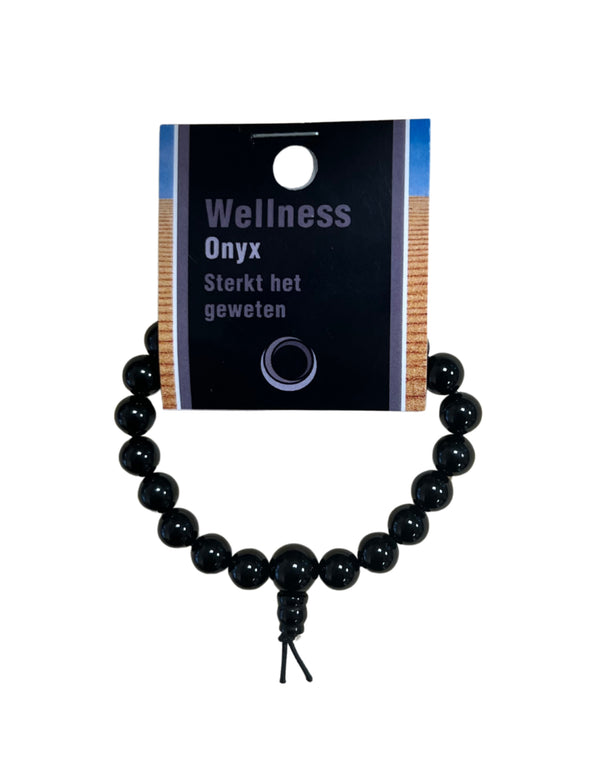 Onyx edelsteen kraalarmband