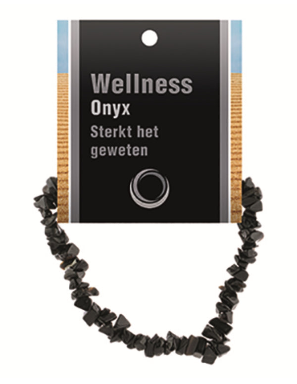 Onyx edelsteen splitarmband