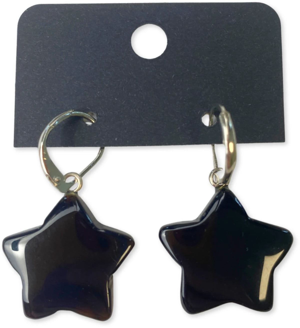 Onyx ster oorbellen - fashion jewelry