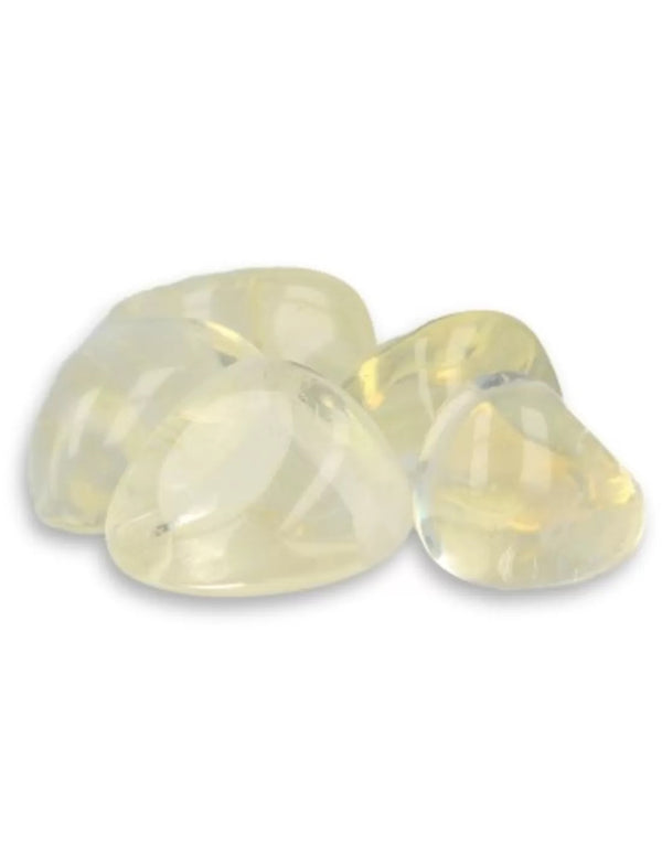 Opaliet geel 250 gr. edelsteen trommelstenen (synth) (mt3)