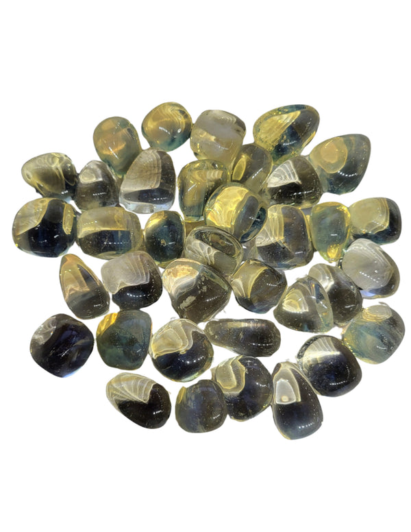 Opaliet geel 500 gr. edelsteen trommelstenen (synth) (mt3)
