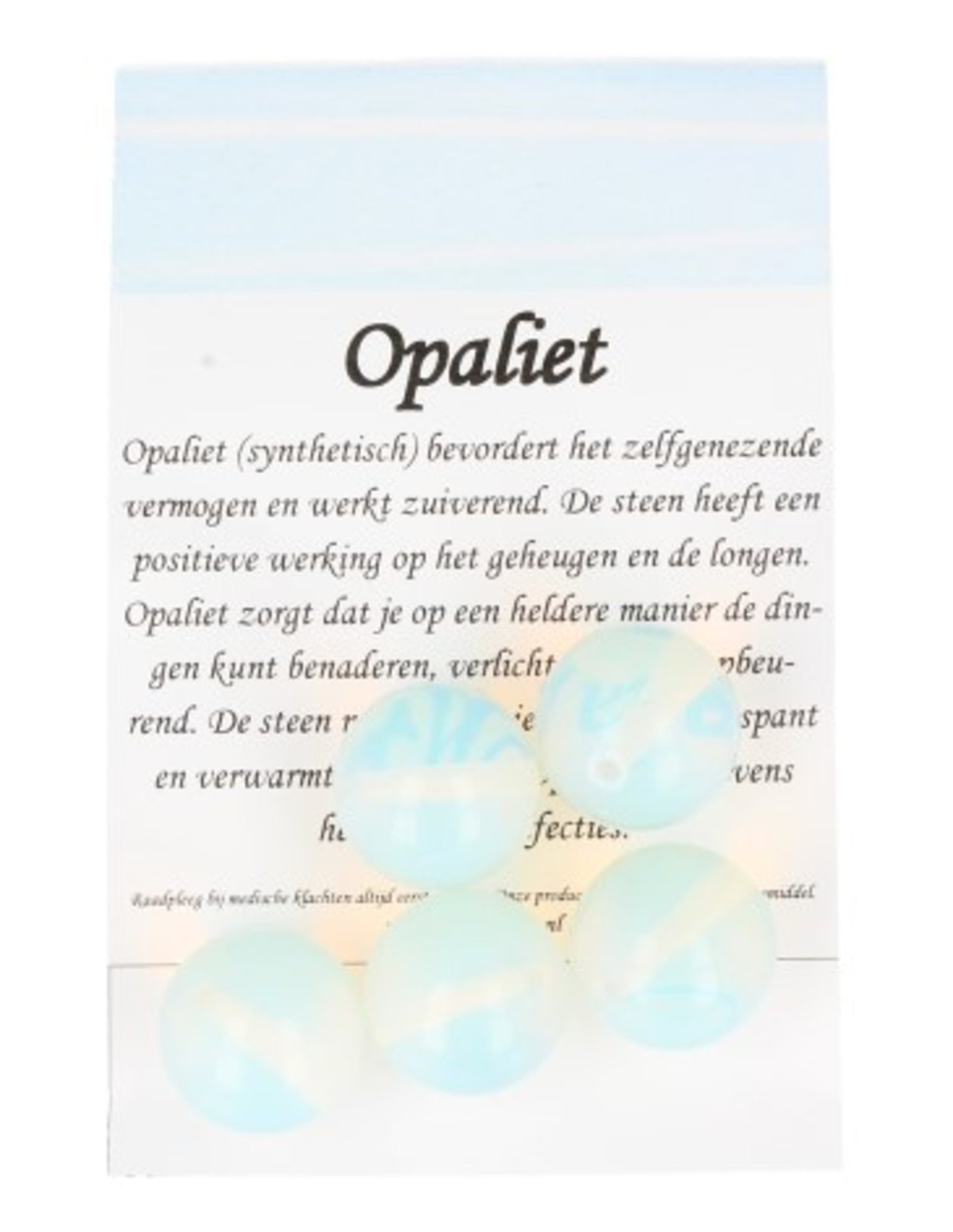 Opaliet kralen 18 mm (synth) - 5 st.