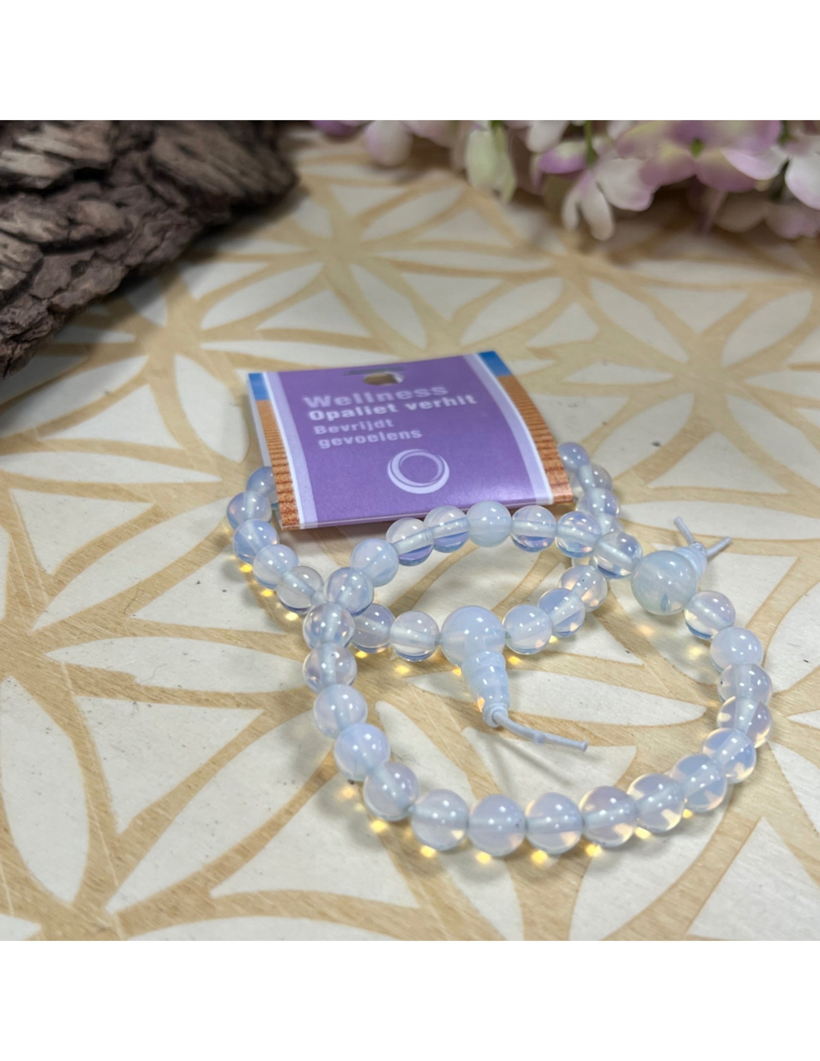 Opaliet powerbead armband + kaart (synth)