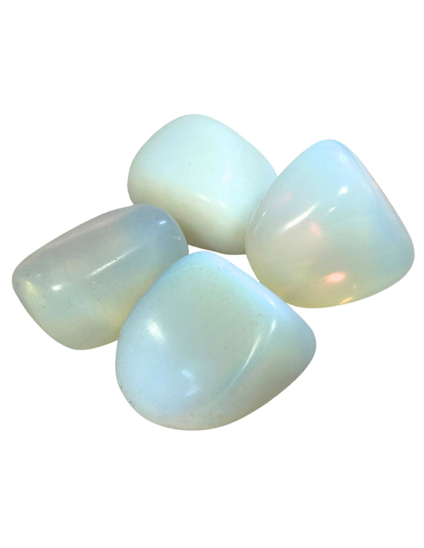 Opaliet edelsteen trommelstenen 100 gr. (synth) (mt3)