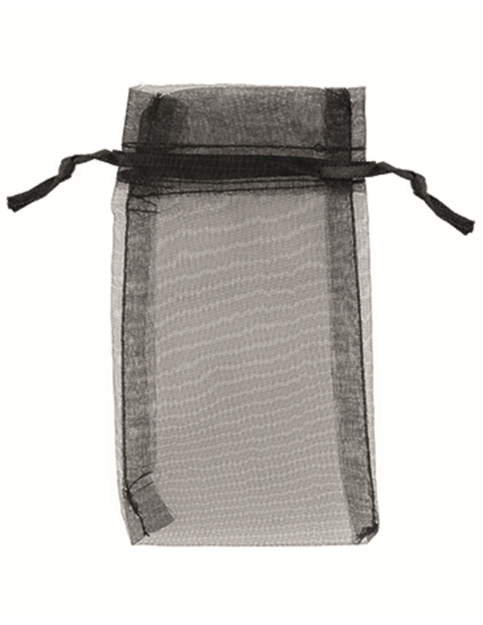 Organza buidels 7x13 - 10 stuks zwart