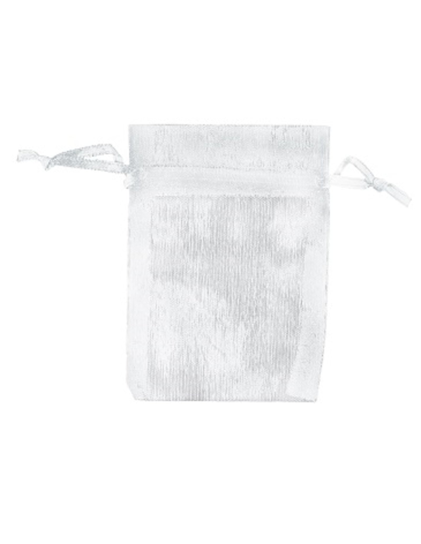 Organza buidels 7x9 - 10 stuks zilverkleur