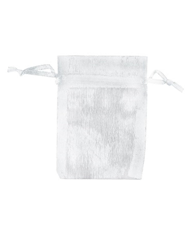 Organza buidels 7x9 - 100 stuks zilverkleur