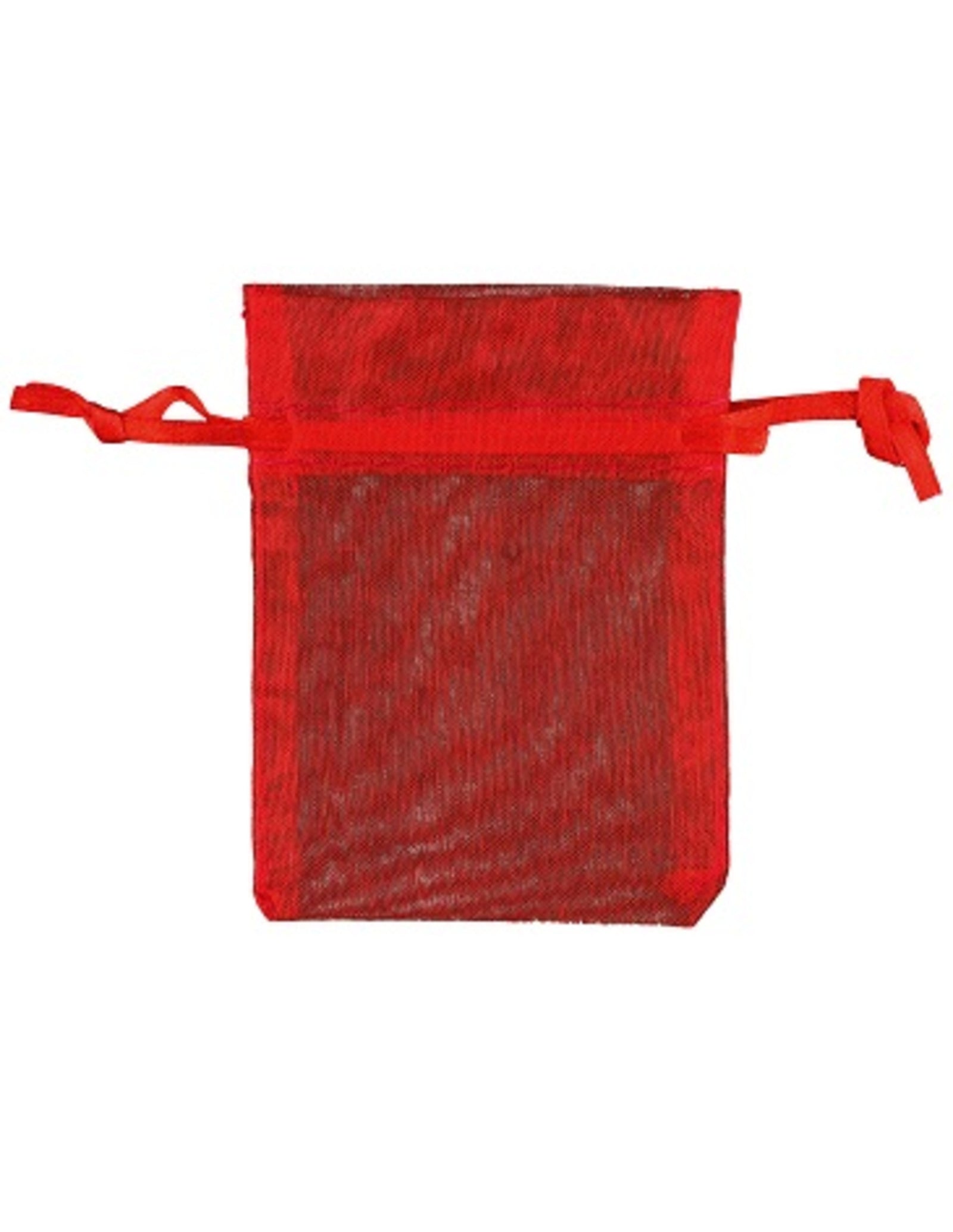 Organza buidels 9x12 - 10 stuks rood
