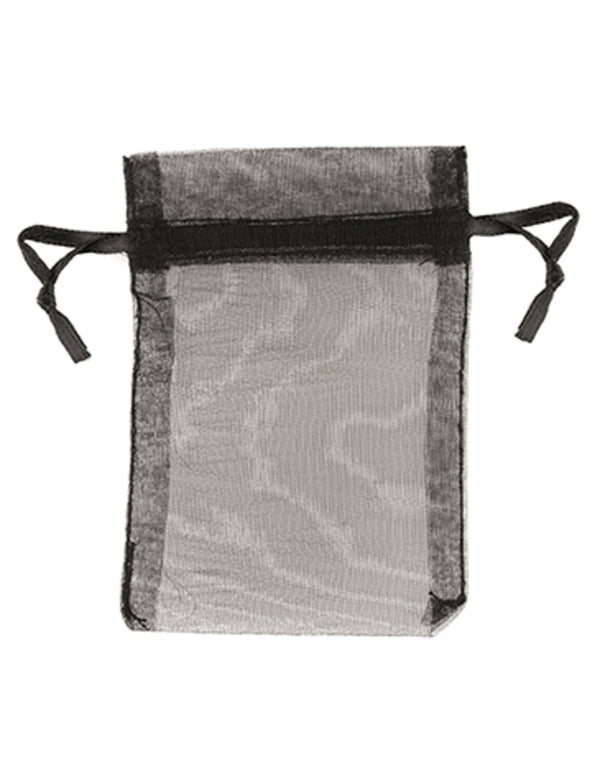 Organza buidels 9x12 - 10 stuks zwart