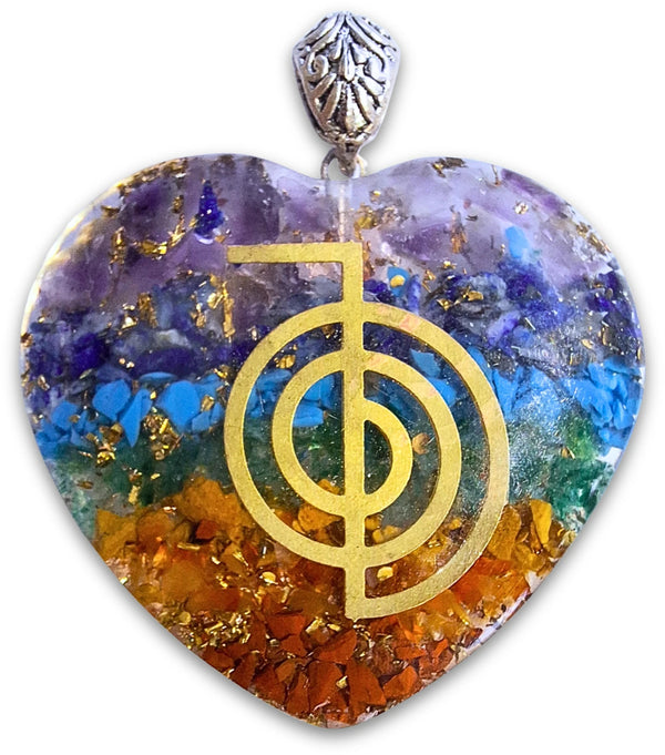 Orgonite Chakra hart Edelsteen Hanger