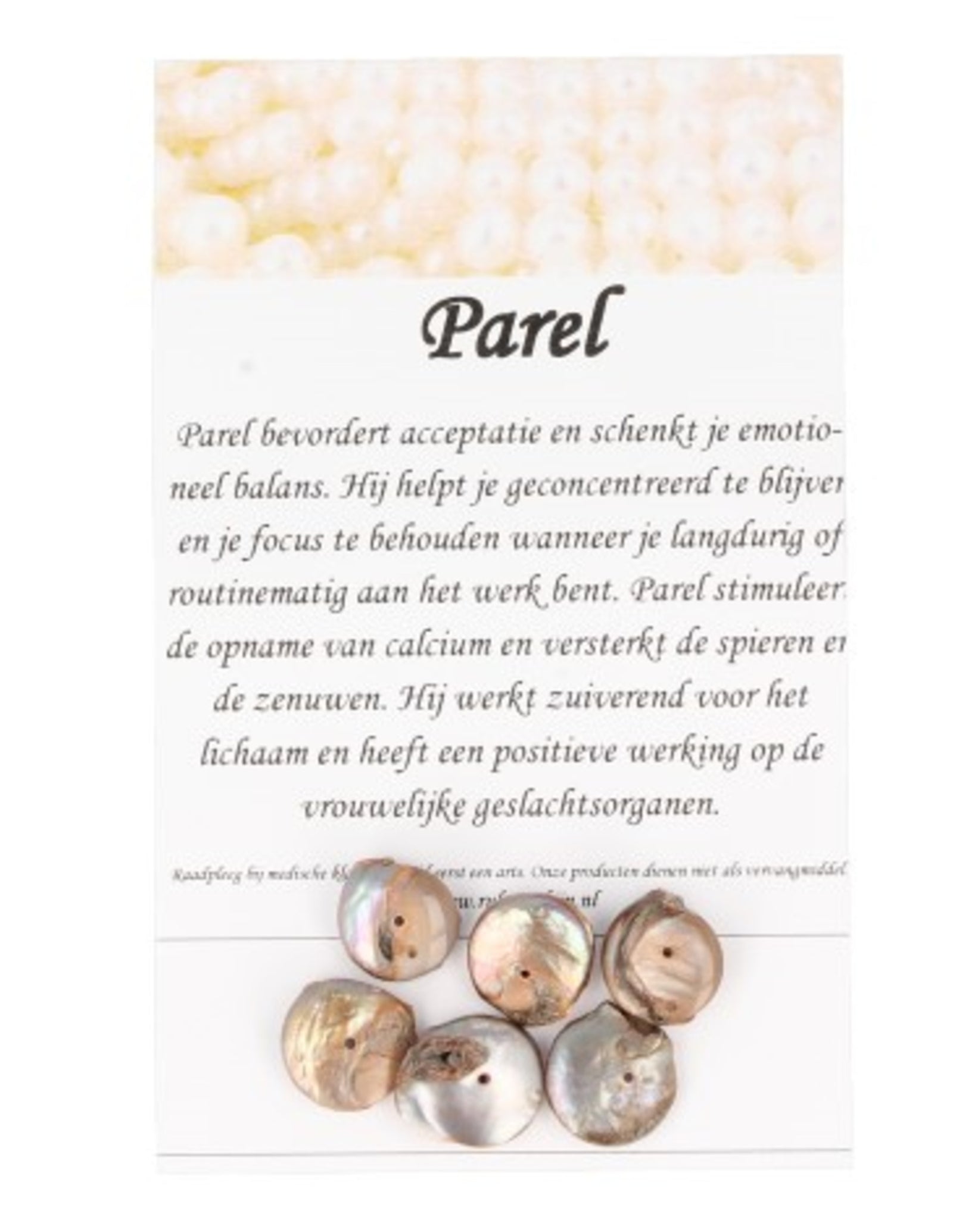 Parel disc bruin kralen - 6 st. (bijgekleurd)