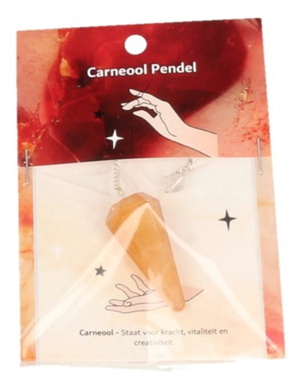 edelsteen pendel facet Carneool