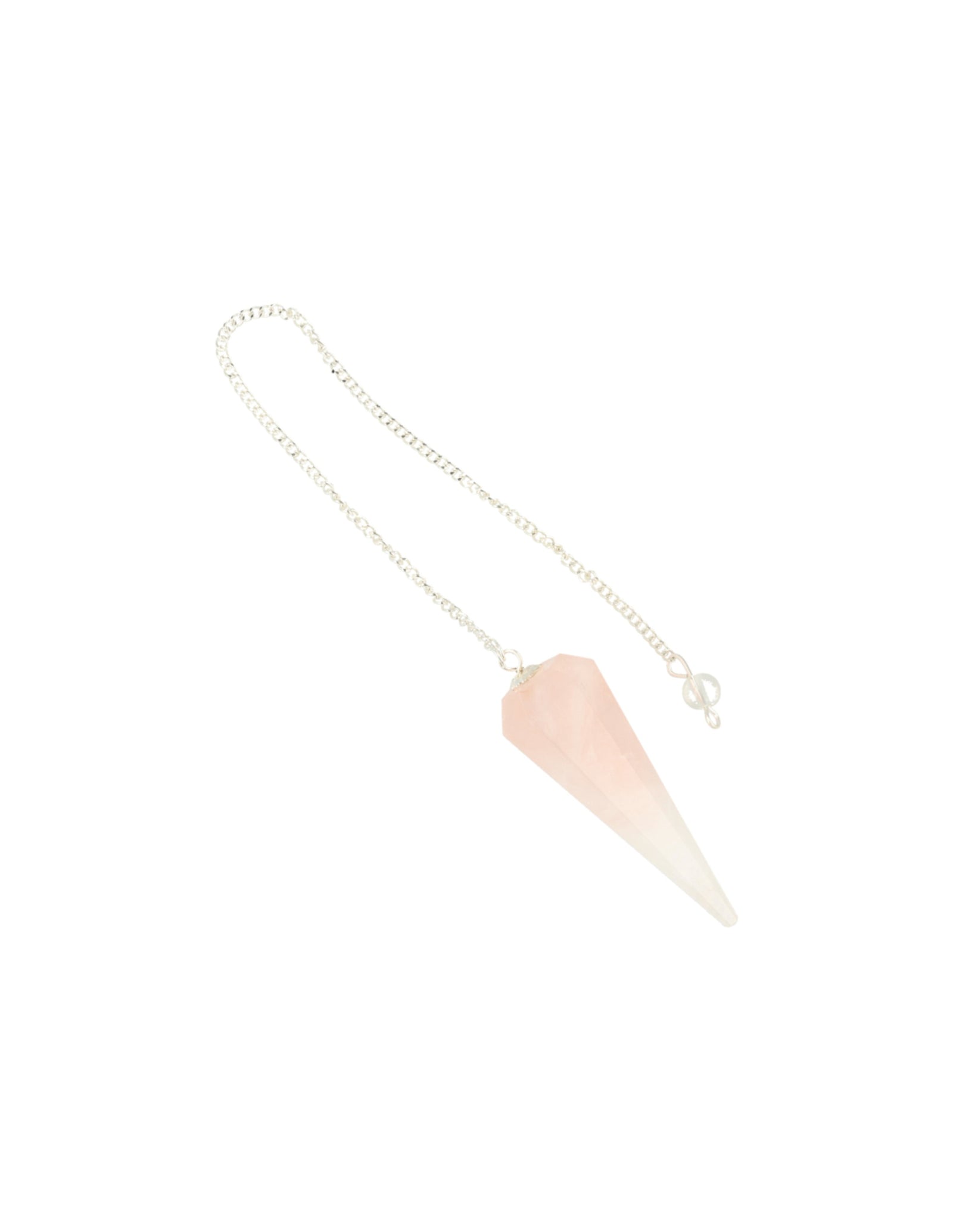 Pendel facet + kaart Roze kwarts